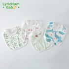 Детский хлопковый нагрудник LyricHom, мягкий мультяшный детский нагрудник для кормления ребенка, нагрудник для новорожденного, водонепроницаемый силиконовый нагрудник