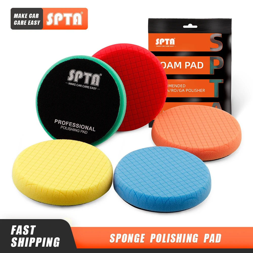 

(Bulk Sales) SPTA 3"(80mm)/5"(125mm)/6"(150mm) Car Spong Buffing Polishing Pads & Buffing Pads For DA/RO/GA Car Buffer Polisher