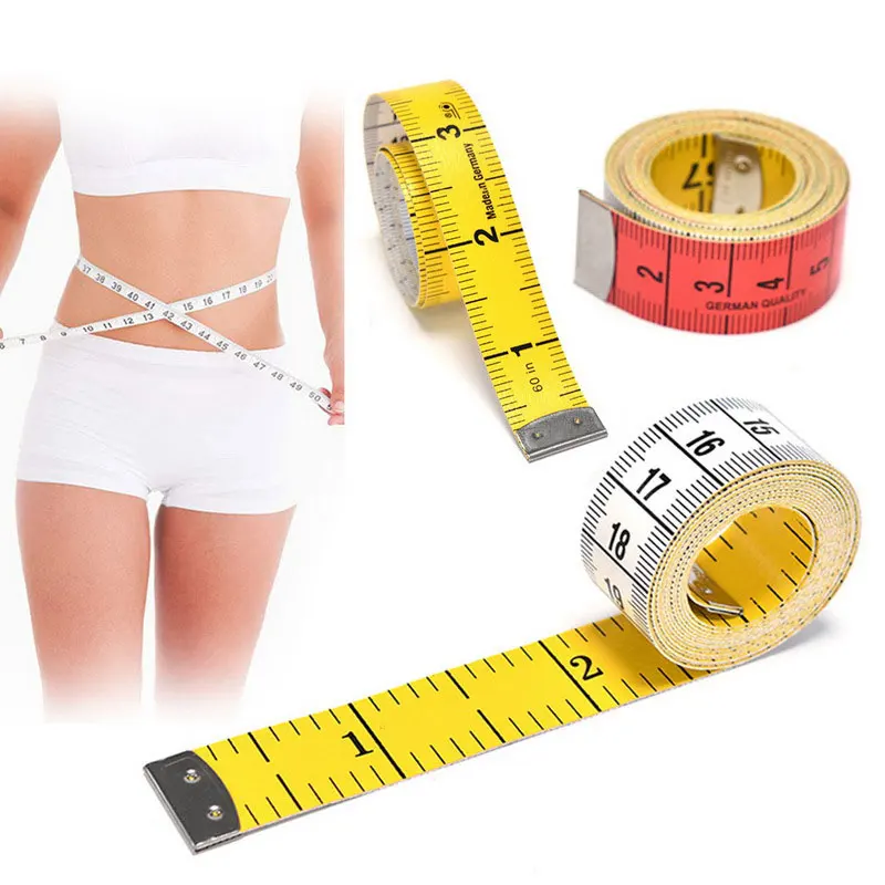 

Jiwuo 150cm/60" Body Measuring Ruler Sewing Tailor Tape Measure Soft Flat Sewing Ruler Double Scale for Sewing Body Cloth Ruler