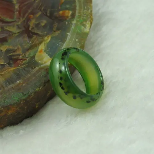 

Natural green agate ring for men women with texture handmade brand jadeite jade rings jade jewelry natural stone jade 1 pair