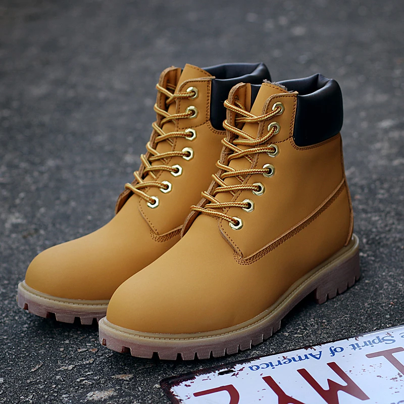 Новинка 2019 года модные мужские зимние ботинки из замши мокасины Рабочая обувь