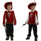 Мальчики средневековые костюмы от Musketeer Детские костюмы греко-римские рыцарь-воин для Хэллоуина Карнавал Пурим маскарадное платье