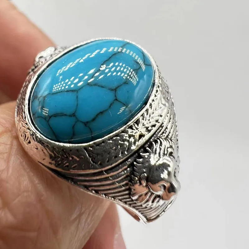 

New Turquoise Ring Vintage Bohemian style jewelry women's ring