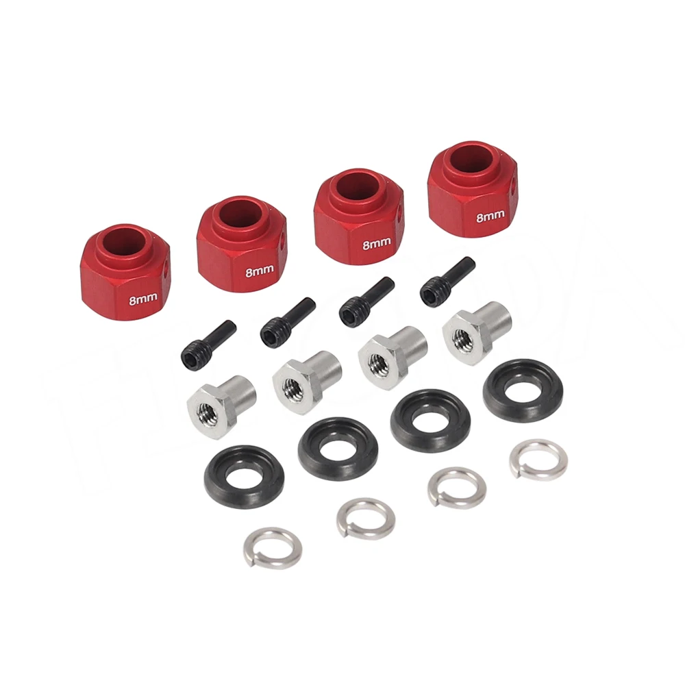 Металлический шестигранный адаптер 4 шт. 12 мм 8 9 для 1/10 RC гусеничного автомобиля