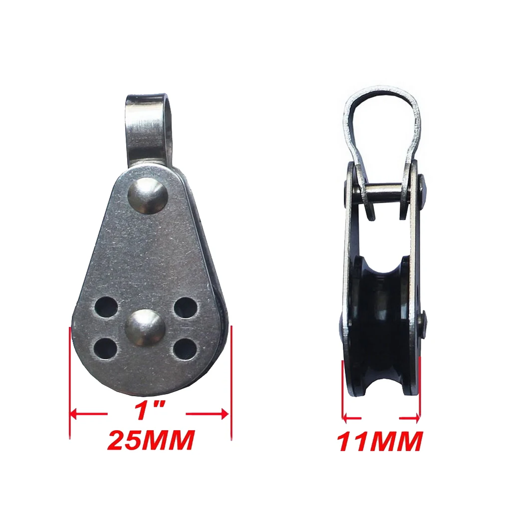 

Outdoor Water Sports Marine Sheave Stainless Steel Single Pulley For Kayak Anchor Trolley Systems Rowing Boats Accessories