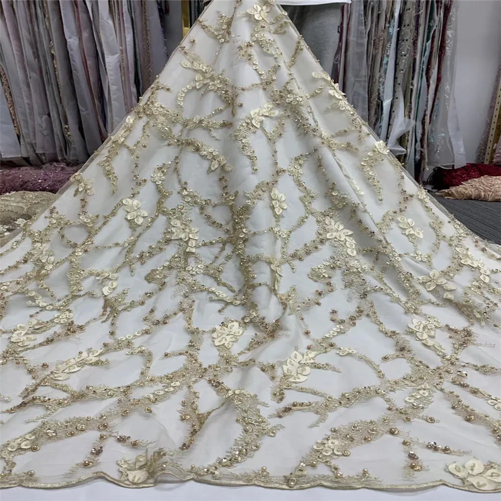 2021 Высококачественная африканская гипюровая кружевная ткань французская