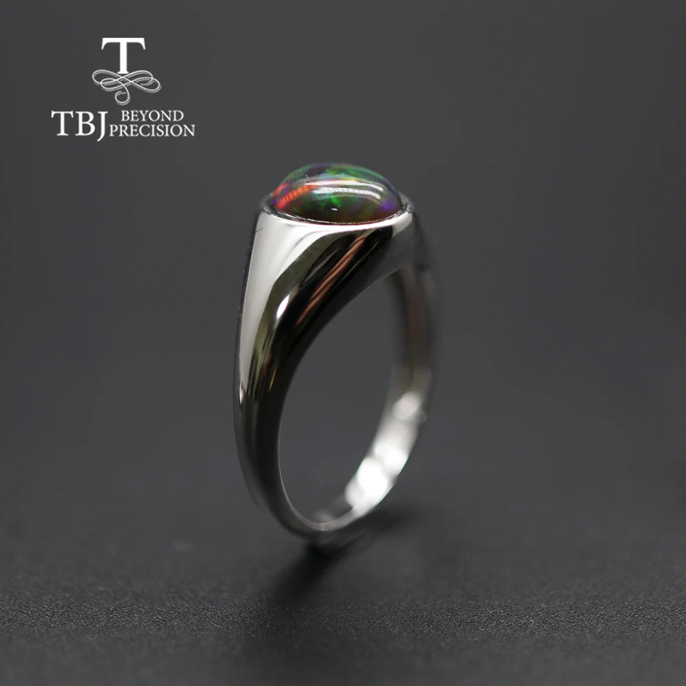 Женское кольцо с натуральным опалом овальное ювелирное изделие из серебра 925