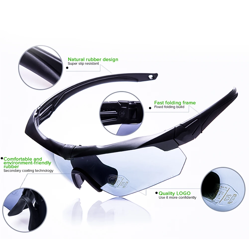 Тактические очки мужские велосипедные солнцезащитные спортивные мотоциклетные