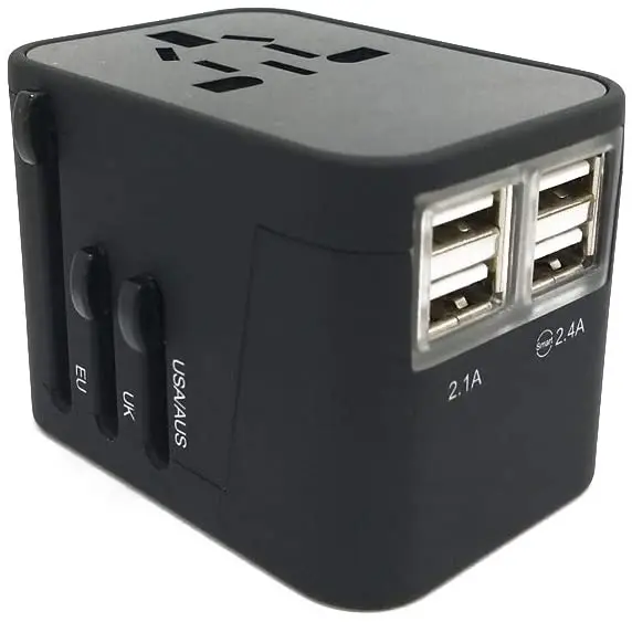 

MARSTAK International Travel Adapter, All-in-one Universal Wall Charger with 4 USB Ports, AC Plug Power Adapter Perfect for