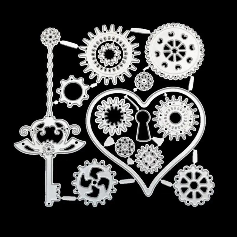 Углеродистая сталь мультфильм шестерни сердце резки выбивать трафарет шаблон