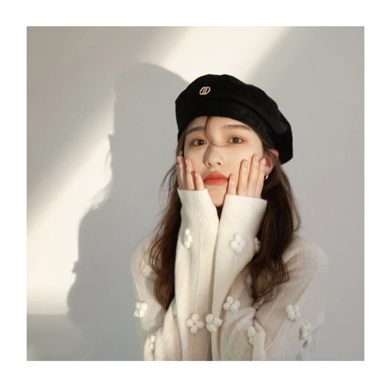 Новинка 2022 берет с французским маленьким ароматом женская шапка восьмиугольным