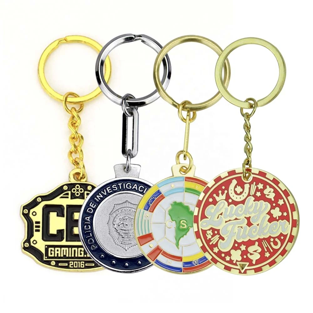 Оптовая продажа мягкий жесткий эмалированный металлический брелок под