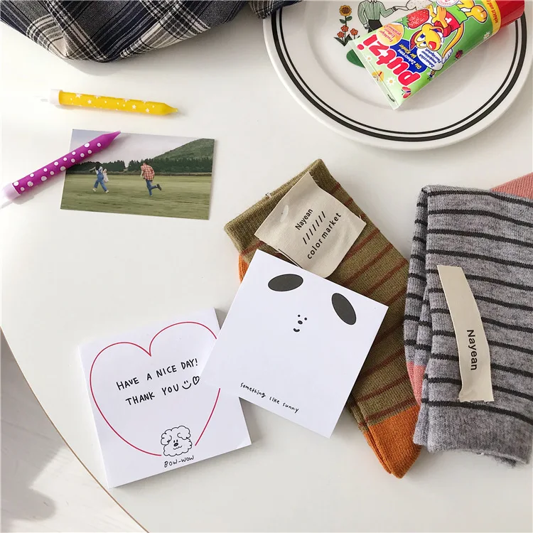 SIXONE 50 листов Ins кудрявые волосы щенок каваи липкий блокнот дневник студенческий