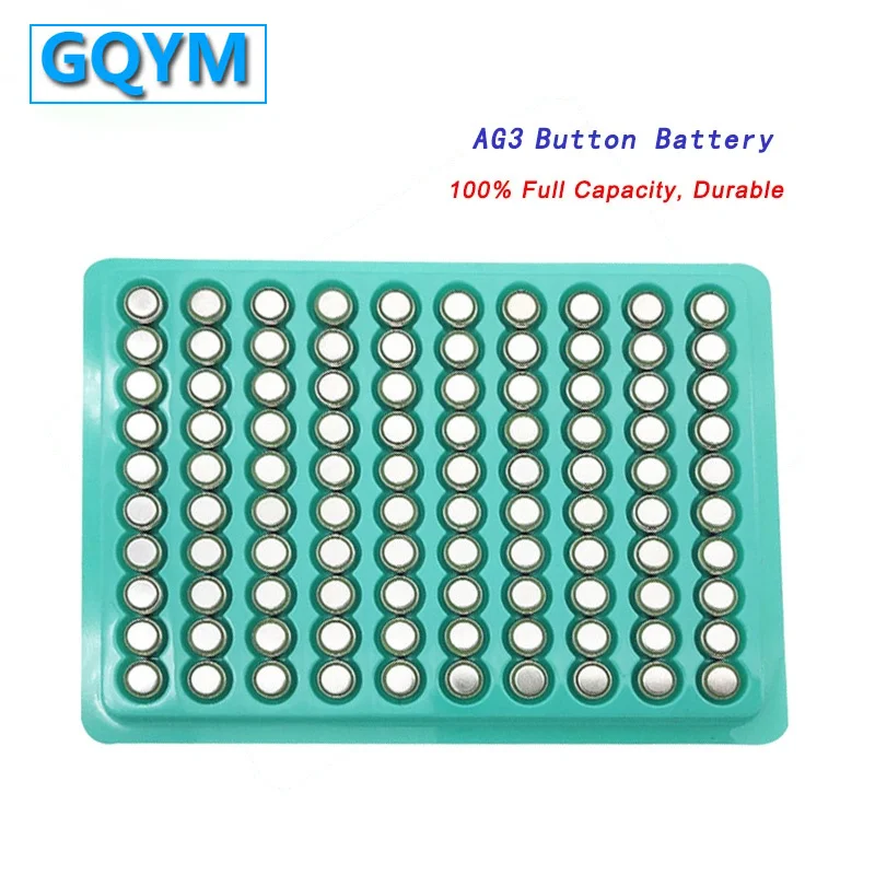

New 100PCS/Lot LR41 AG3 SR41W 392 192 GP192A LR736 Button Watch Battery Cell Cion Batteries for Flashlights,toys,watches
