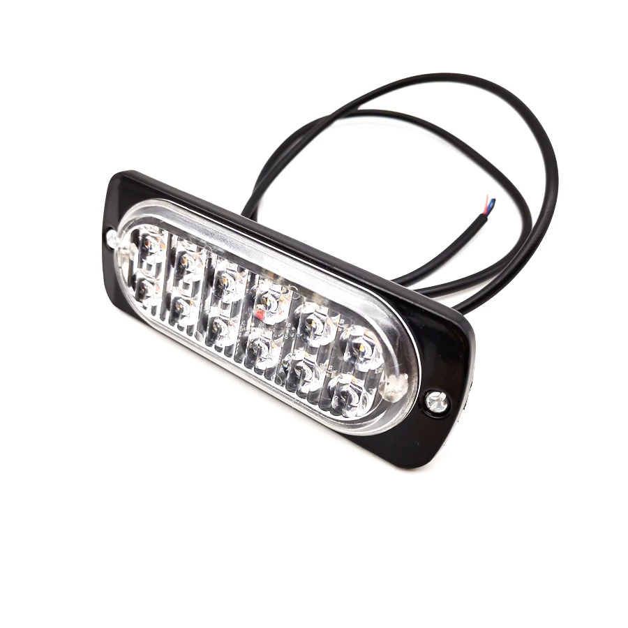 

12 LED Amber Flashing Strobe Light Signal Lamp Ultra for Vehicles Truck Off-Road