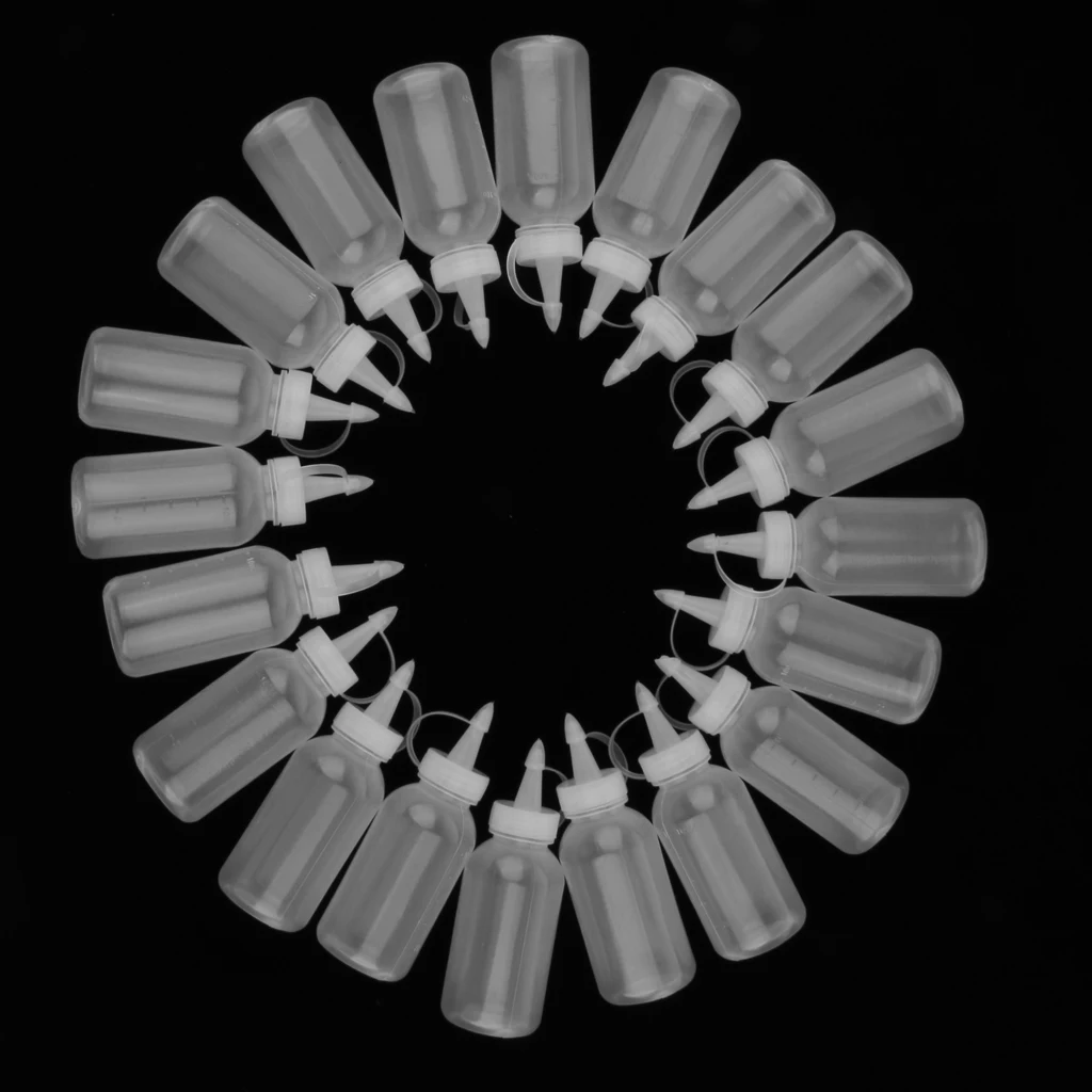 20pcs 100ml Glue Applicator Bottle Plastic Liquid Tip Bottles With Cap for DIY Craft | Инструменты