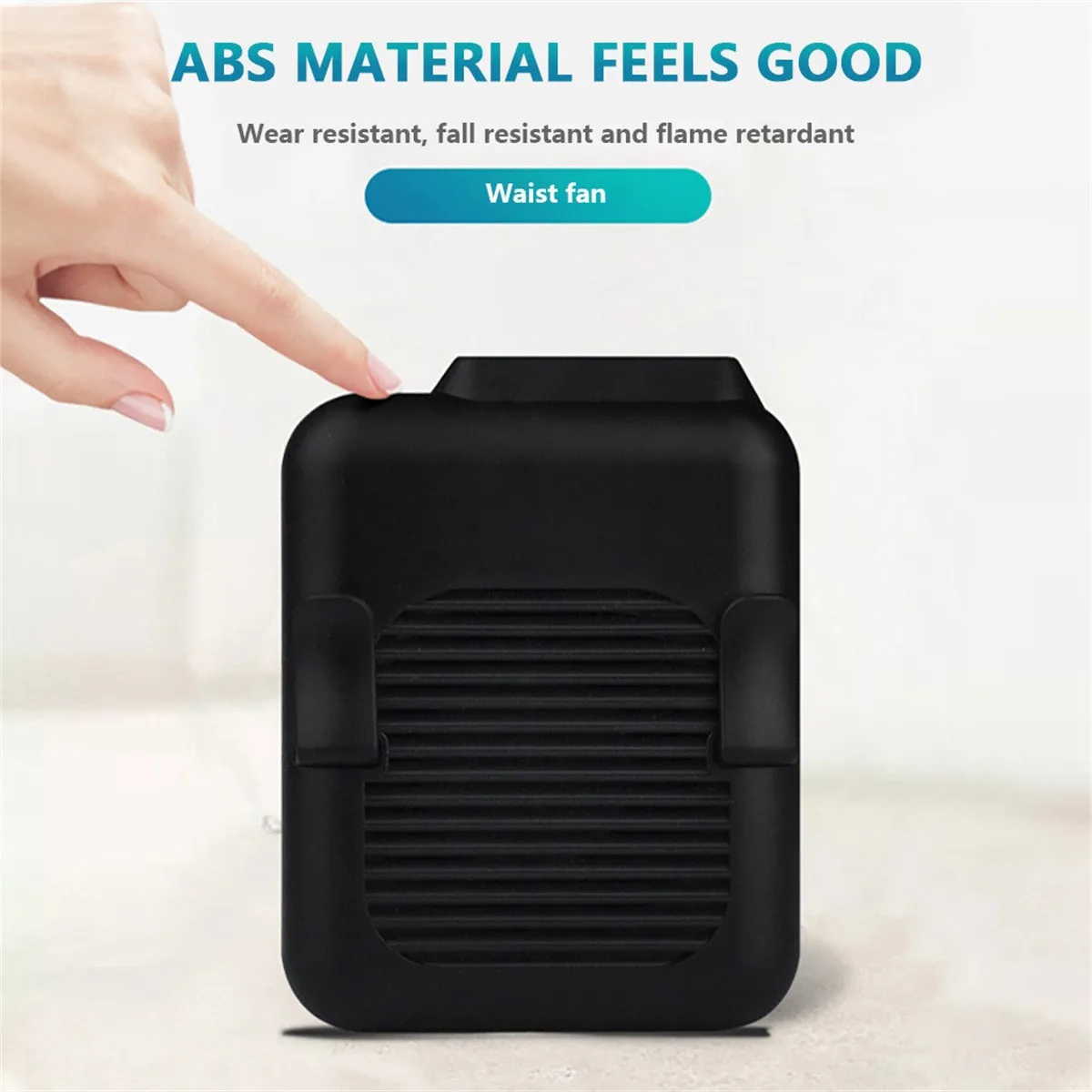 USB вентилятор с зажимом для талии 23 часа работы портативный ремнем громкой связи 3