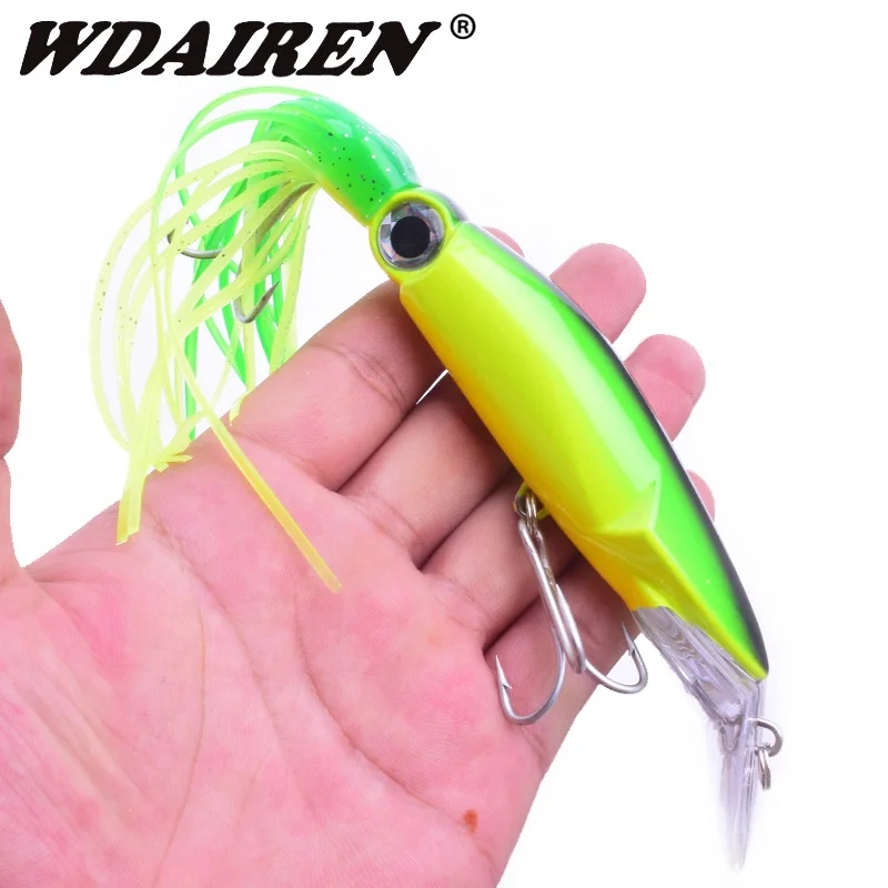 

1Pcs Sea Fishing Big Lure 23cm 44g Bionic Squid bait Wobbler Jig Fishing Lure For Trolling Artificial Hard Bait Pesca Tackle
