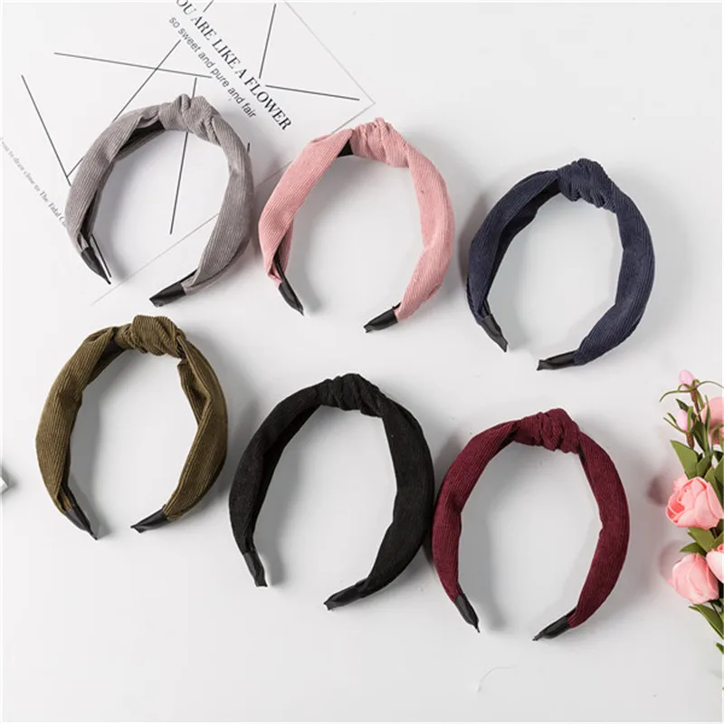 Повязка на голову Вельветовая осенне зимняя для девочек|Аксессуары волос