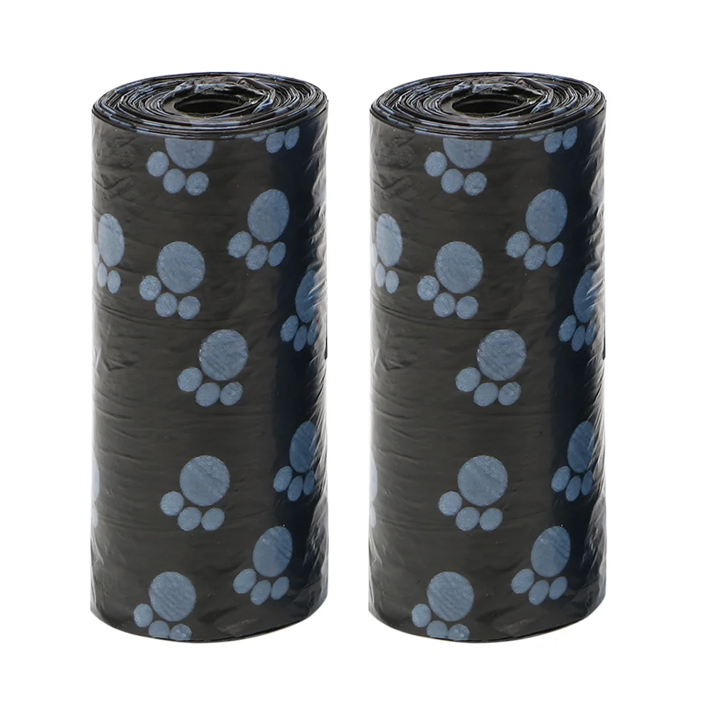 

2 Rolls 30 Pcs Printing Cat Dog Poop Bags Outdoor Pet Waste Clean Poop Bags Degradable Home Clean Refill Garbage Bag