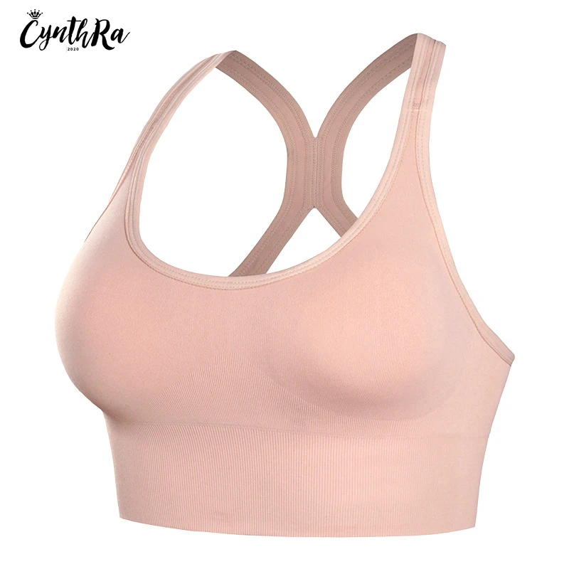 CYNTHRA бесшовный спортивный бюстгальтер очень эластичные дышащие пуш ап для йоги