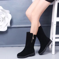 women short plush snow boots ladies winter warm non slip ankle boots female faux fur outdoor casual short boot solid new fashion