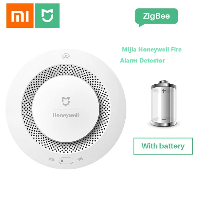 Xiaomi Mijia Honeywell пожарная сигнализация датчик дыма детектор газа работает с многофункциональным шлюзом 2 умный дом Безопасность приложение управление - Цвет: Alarm with Battery