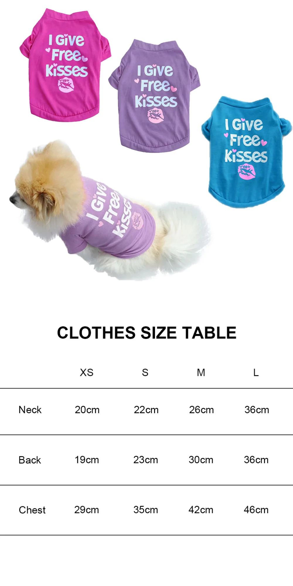 

Pet Clothes Summer Cat /Dog Shirt Clothes Cotton Printing Pet Dog Clothes T-Shirt