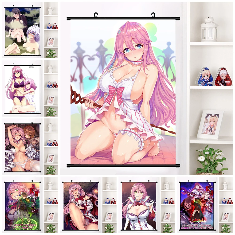 

Plastic Hanging Scrolls Cartoon Character Canvas Picture Japanese Anime Poster Wall Art Home Painting HD Print Decor Living Room