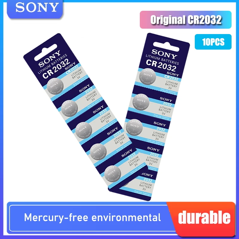 Кнопочная батарея SONY CR2032 10 шт. 3 в литиевые батареи CR 2032 для часов пультов