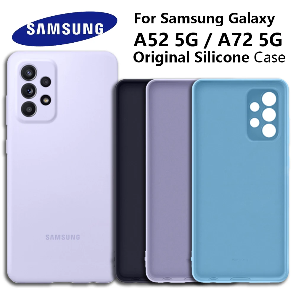 

A52 Case Original Samsung Galaxy A72 5G Silky Silicone Cover High Quality Soft-Touch Back Protective Galaxy A52 5G A72 5G