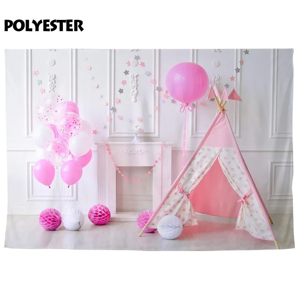 Студийный фон для фотосъемки с изображением торта на 1-й день рождения |