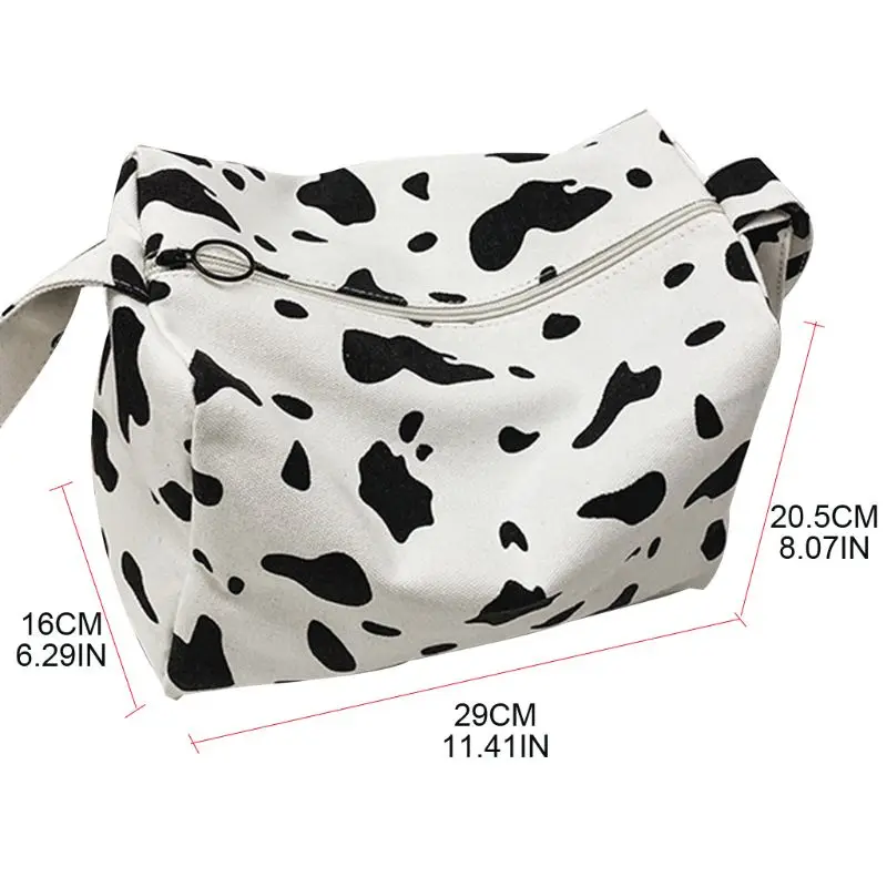 

Women Girls Cartoon Cow Print Shoulder Crossbody Bag Tote Satchel Phone Purse