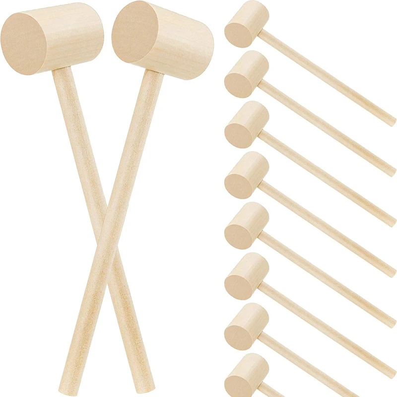 

Wooden Crab Lobster Seafood Hammer Solid Natural Hardwood Crab Hammer Crab Mallet for Cracking Chocolate (48 Pcs)