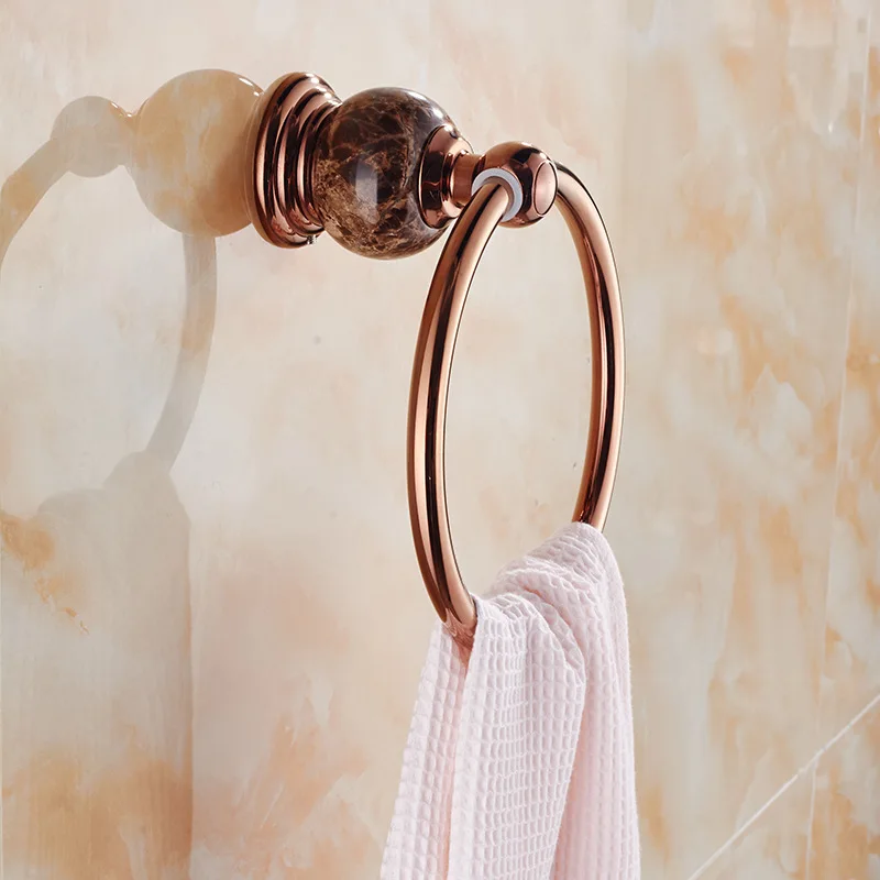 Кольцо для полотенец из нержавеющей стали цвета розового золота|Вешалки