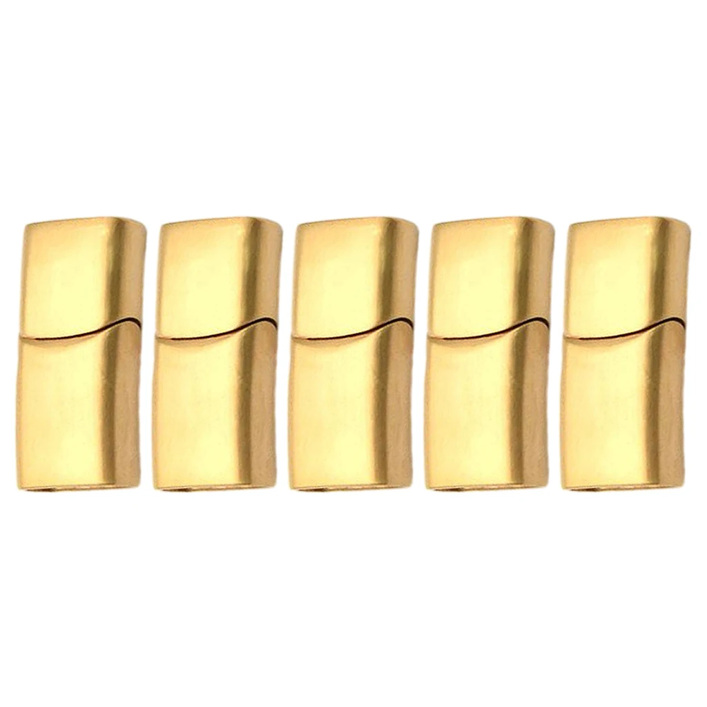 

5pcs Magnetic Jewelry Clasps Buckle Closures Flat Leather Cord DIY Keyring Accessories
