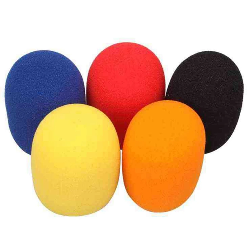 

5 Pcs Solid Color Non-Disposable Microphone Dust Cover Thickened Microphone Cover Microphone Blowout Cover for KTV