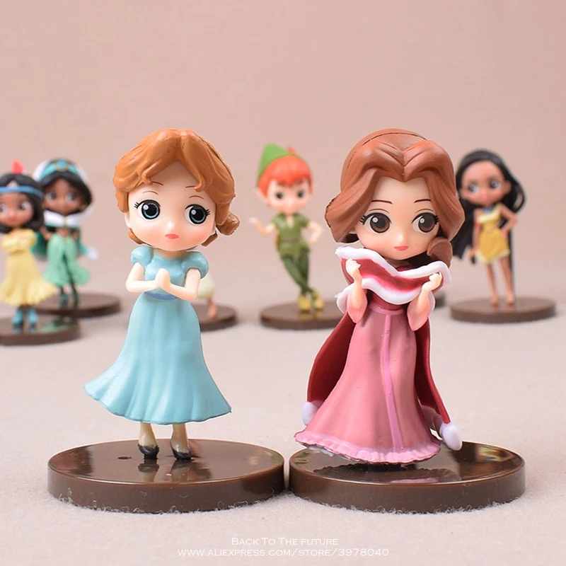 Экшн-фигурка Disney Аладдин жасмин Моана принцесса 9 шт./компл. 7 5 см коллекционная
