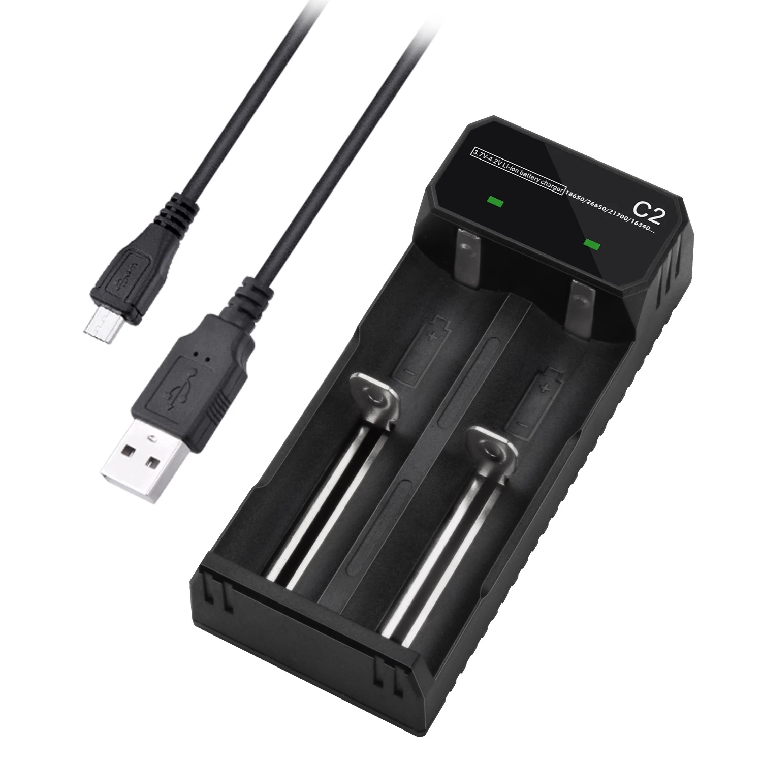 

Умное зарядное устройство USB 3,6 В/3,7 в с двумя слотами для литий-ионных аккумуляторов 16340/21700/18650/26650