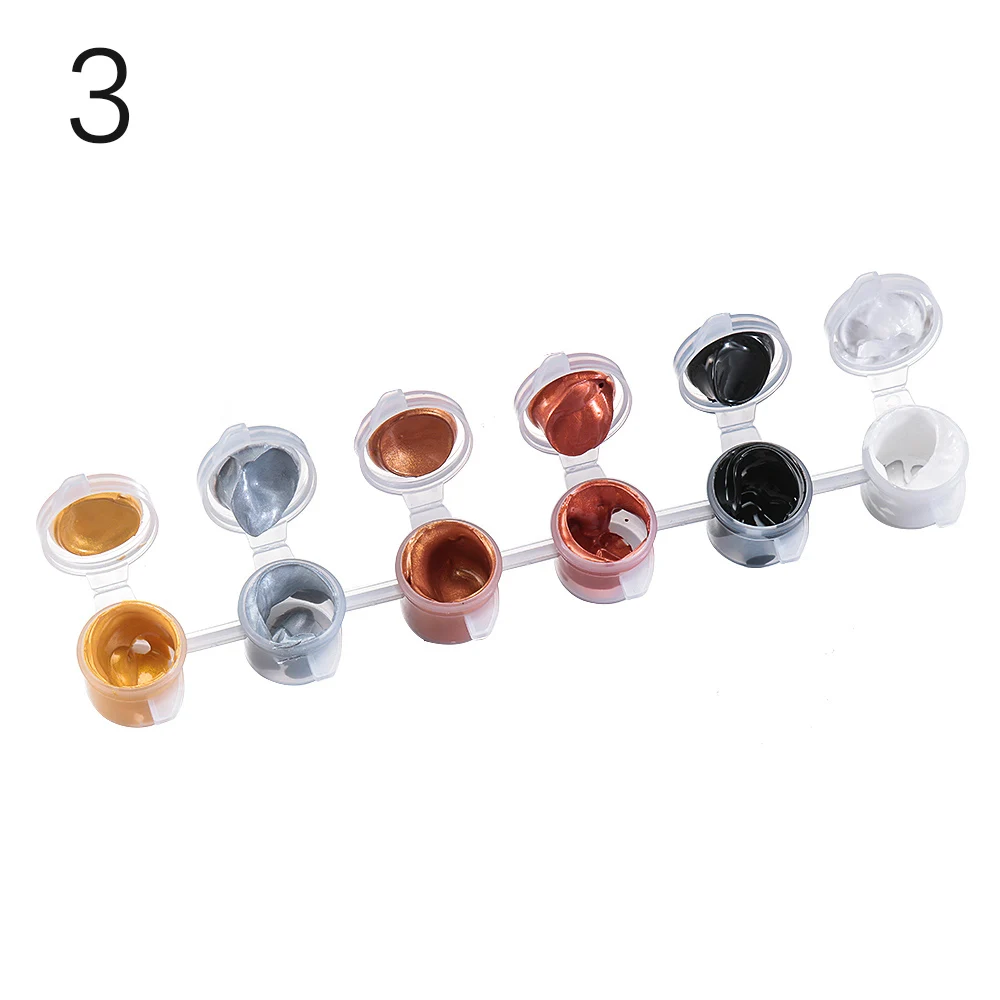 Акриловая краска металлического цвета для рисования на стену 1 комплект