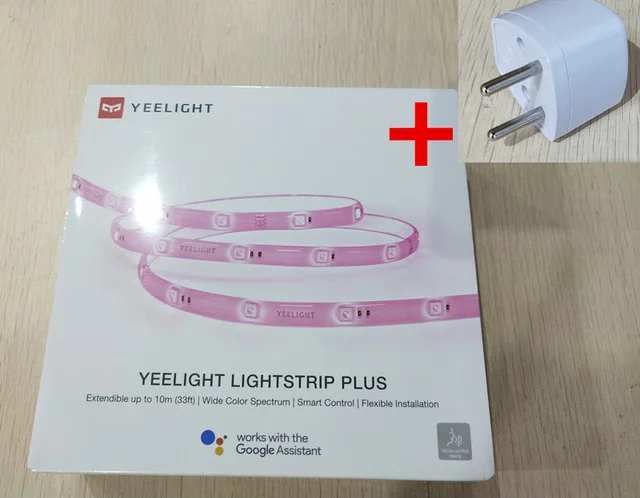 Add Small EU plug XiaoMi RGB светодиодный 2 м умная световая полоса умный дом для Mi Home приложение WiFi работает с Alexa Google Home Assistant 16 миллионов красочных - Цвет: Add Small EU plug