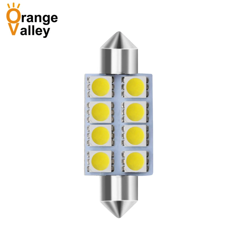 

100pcs C5W Festoon 3 4 6 8 LED 5050 SMD Car Auto Interior Reading Light Dome Lamp 31 36 39 41 mm DC 12V