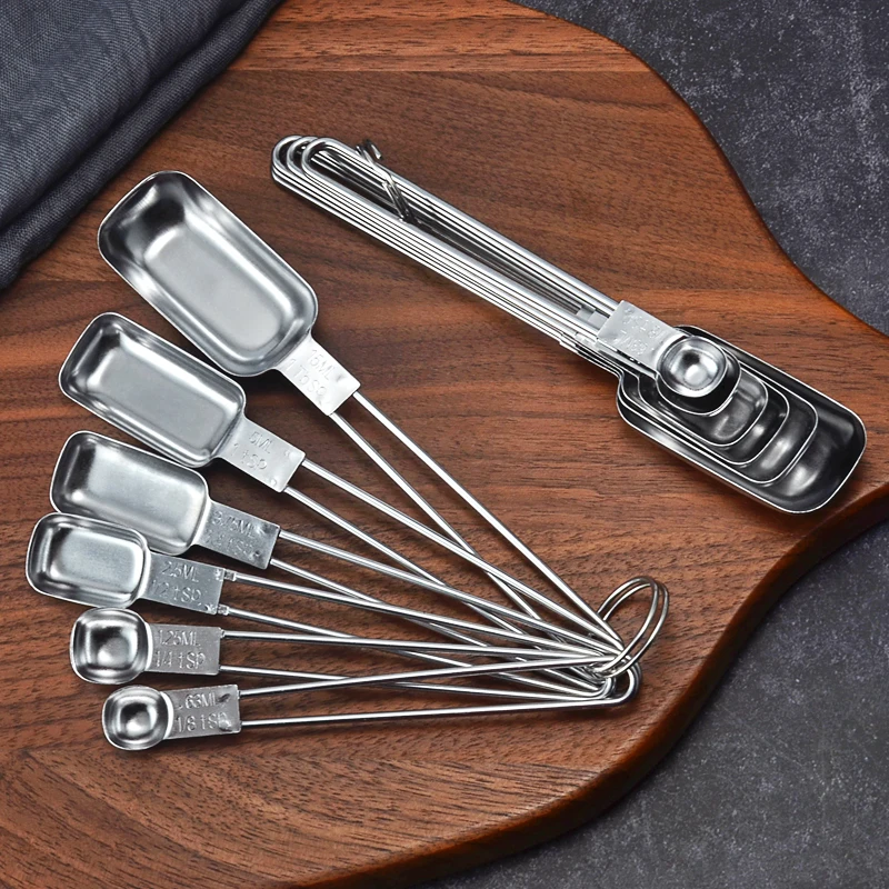 6 шт Нержавеющая сталь комплект мерных ложек Кухня посуда выпечка инструмент