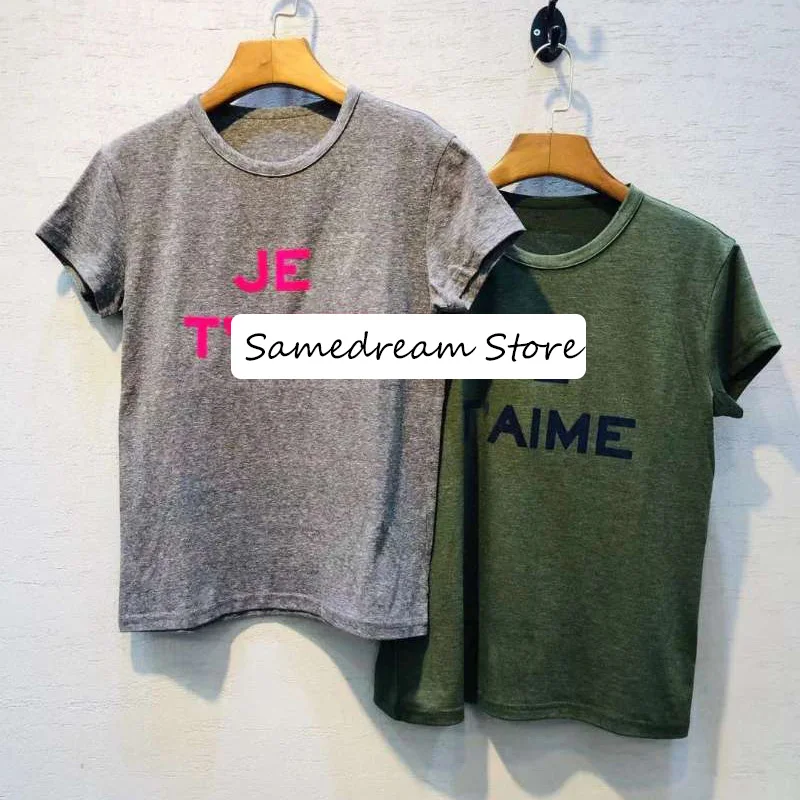 

Letter print women t-shirt o-neck simple casual wild lady short sleeve t-shirt