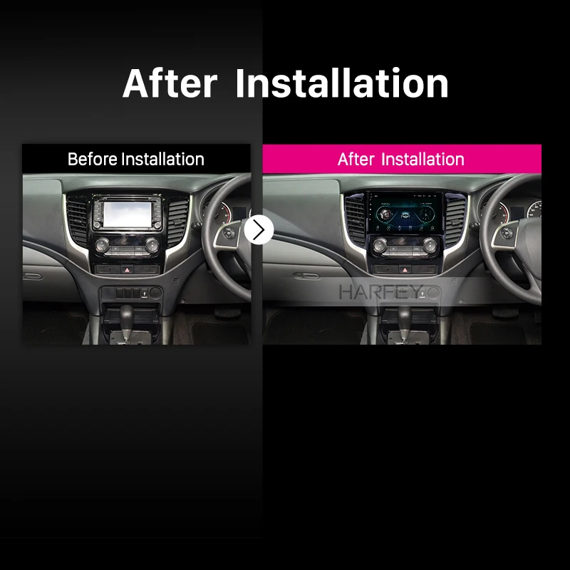 Harfey 9 дюймов Android 1 Bluetooth радио для Mitsubishi TRITON 2015 Авто A/C с GPS навигацией USB поддержка
