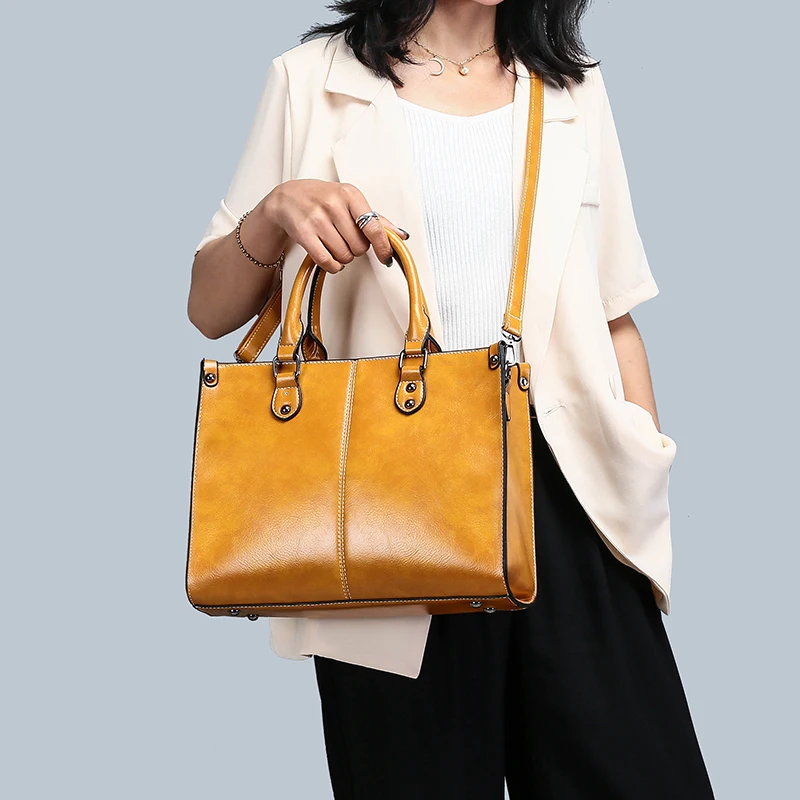 

Elegant Leather Handbags Women Large Capacity Shoulder Bags for Women 2021 Simple Female High Quality Wallet Brand Messenger Bag