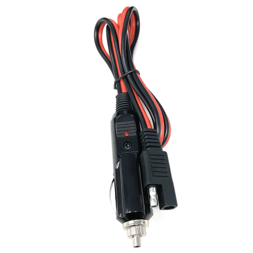 Удлинительный кабель SAE штекер 100 см 12 В сверхмощный автомобильный прикуриватель 15A 14 AWG электрические