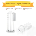 1 шт. Pet палец Зубная щётка силиконовый Щенок Кот щетка костюм мягкий ПЭТ палец неприятного запаха изо рта зубного камня уход за зубами собака Кот моющие средства