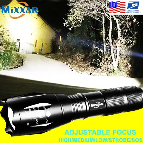 Светодиодный тактический фонарик ZK60 Q250 TL360, фонарик с фокусировкой, 5 режимов, водонепроницаемый ручной фонарь 18650 AAA, лучший выбор для кемпин...