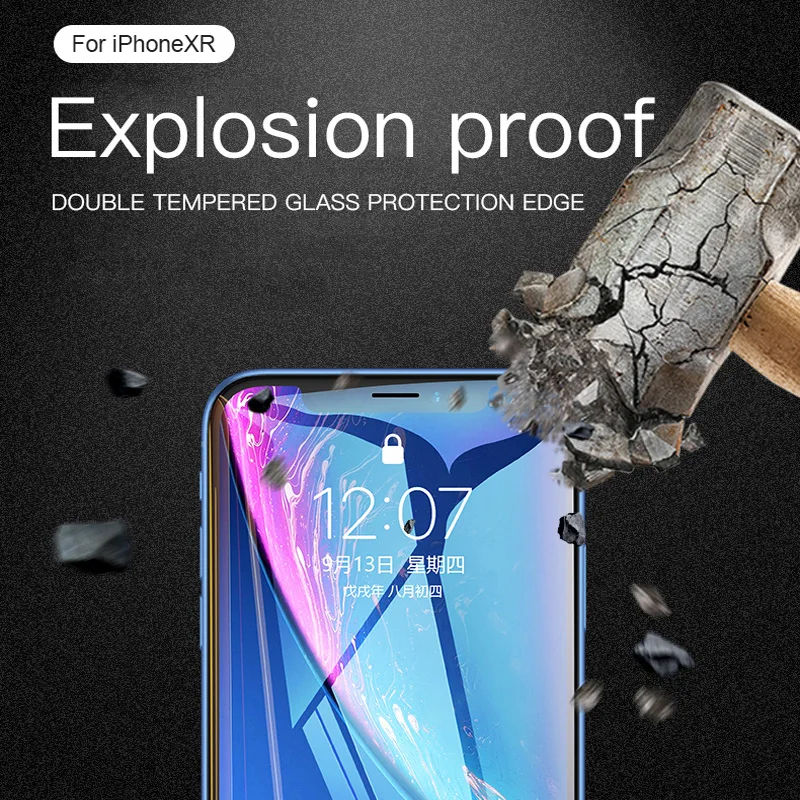 2 шт. 9D твердое Защитное стекло для iPhone 7 8 6 6S Plus закаленное переднее на XS Max X XR 11 12 Pro